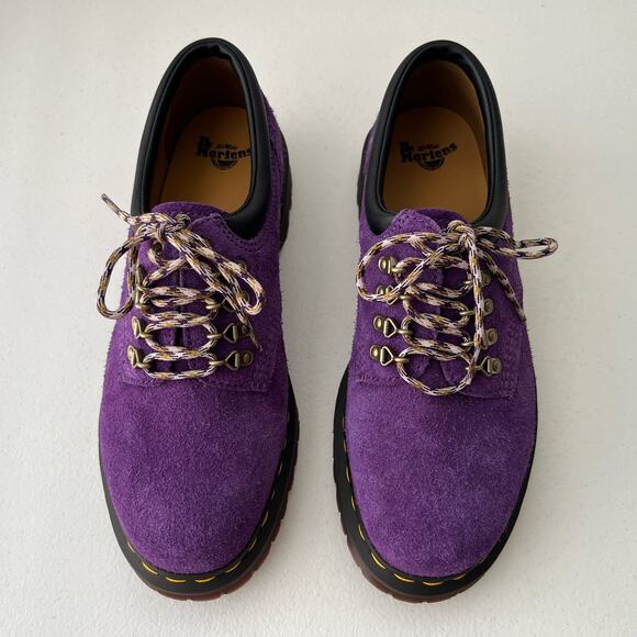 Dr. Martens 8053 Ben Long Napped Suede Casual Shoes Purple Unisex W9/M8 NEW - Picture 3 of 12